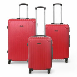 Corowa Set of 3 Hard Shell Suitcase in Red