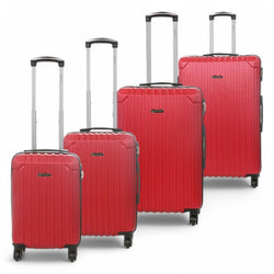 Corowa Set of 4 Hard Shell Suitcase in Red