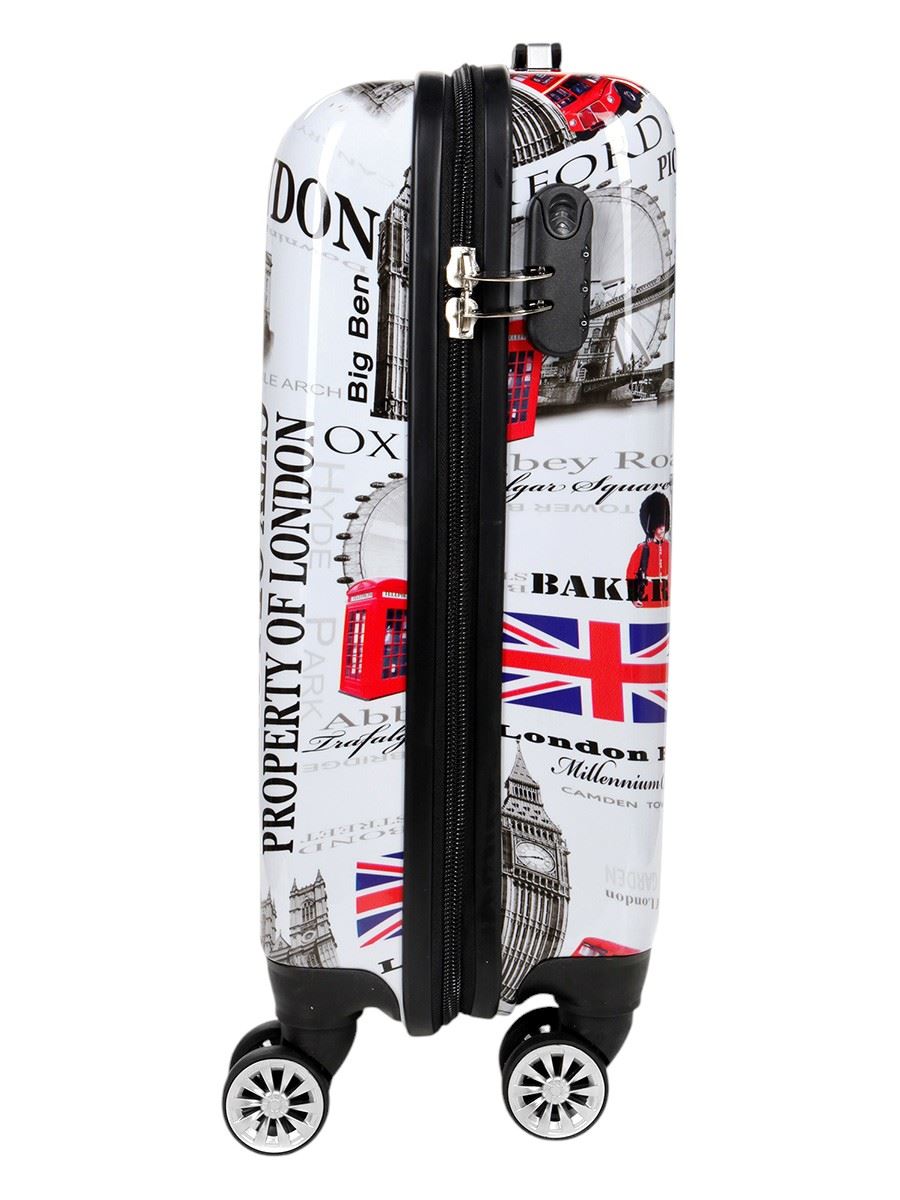 Cooma Cabin Hard Shell Suitcase London in Black Flower