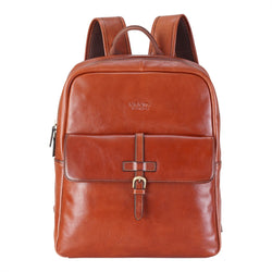 Genuine Leather Tan Vintage Laptop Backpack Travel Bag - Cove