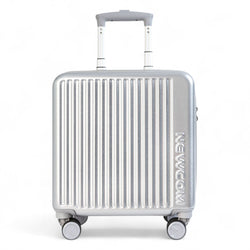 Hard Shell Cabin 44 x 22 x 38 cm Silver TSA Secure Luggage Suitcase Suitable for Easyjet, Ryanair