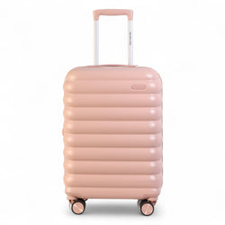 Hard Shell Cabin 37 x 22 x 55 cm Pink TSA Secure Luggage Suitcase Suitable for Easyjet, Ryanair