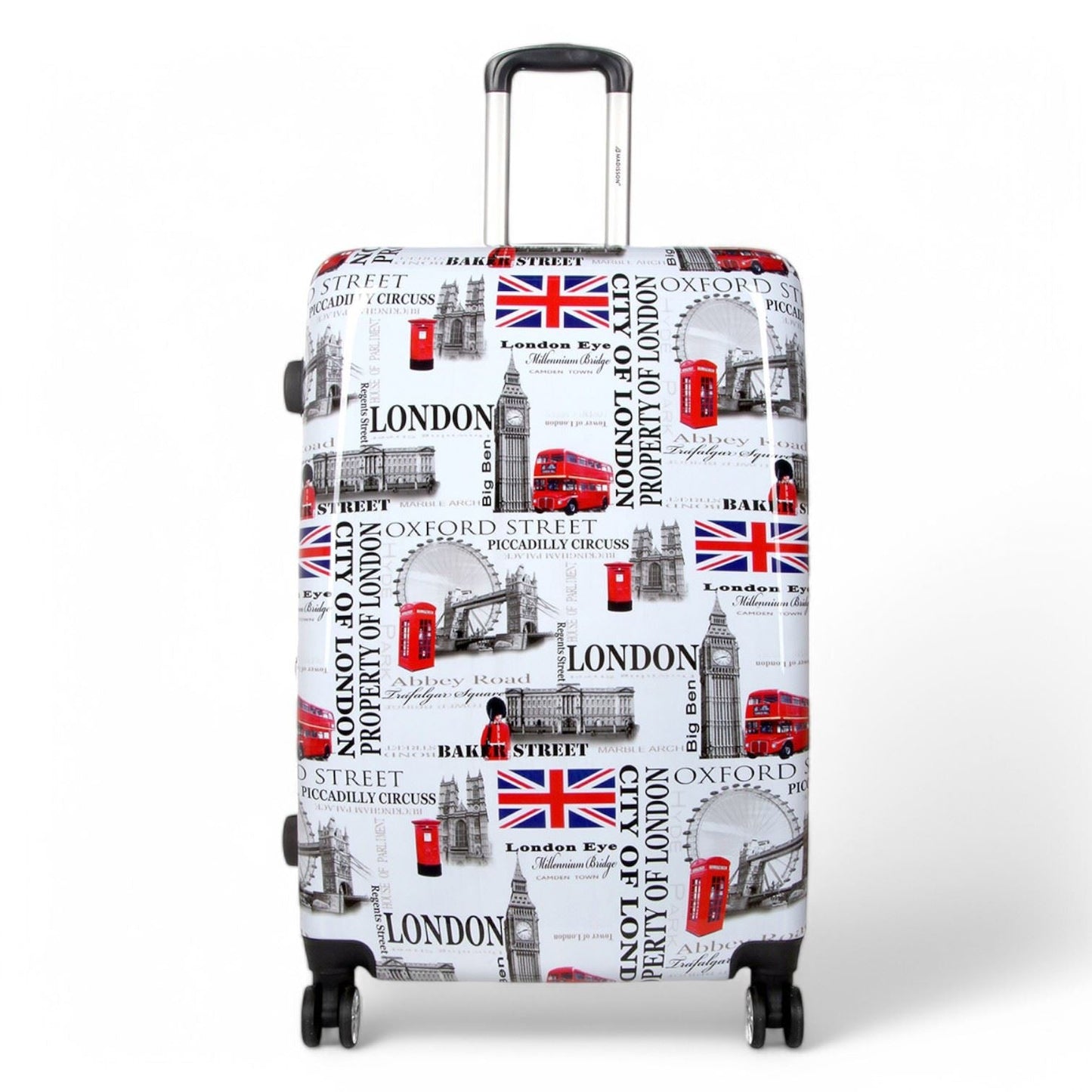 Cooma Large Hard Shell Suitcase London in Black Flower