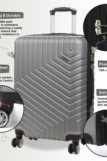 Bega Cabin Hard Shell Suitcase in Silver