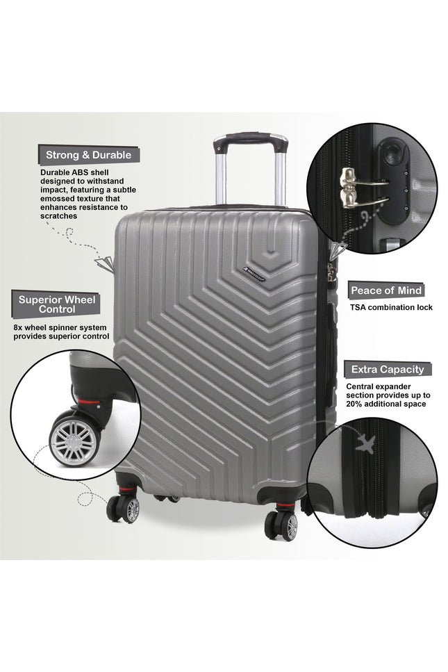Bega Cabin Hard Shell Suitcase in Silver
