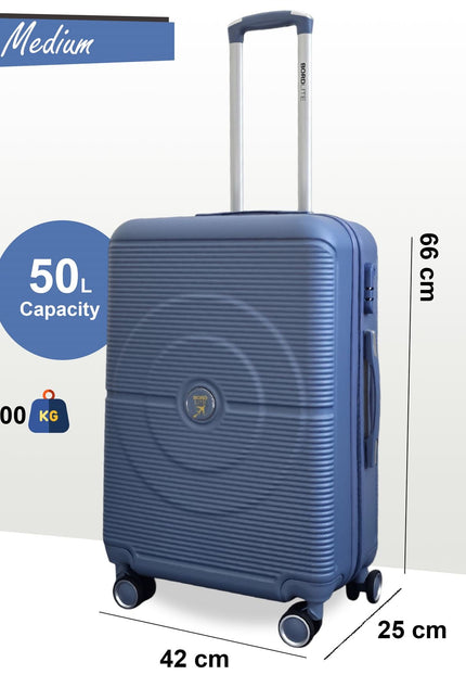 Seto Medium Hard Shell Suitcase in Light Blue
