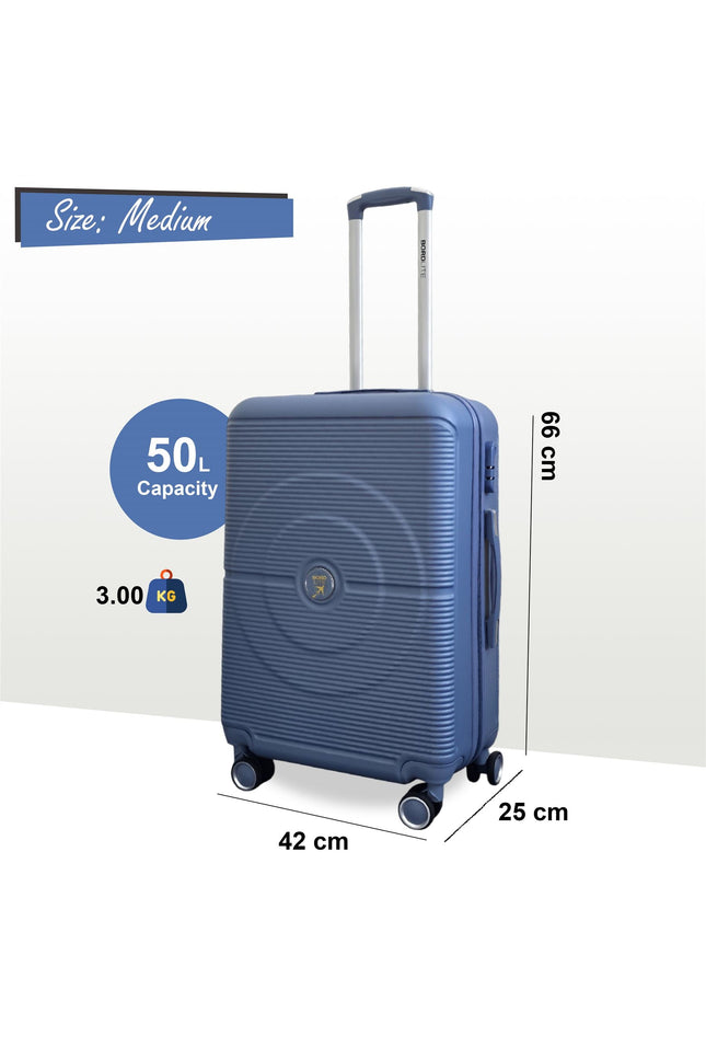 Seto Medium Hard Shell Suitcase in Light Blue