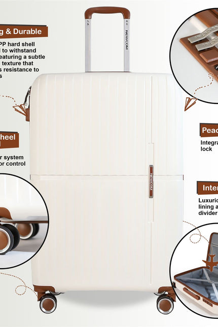 Corowa Cabin Hard Shell Suitcase in White