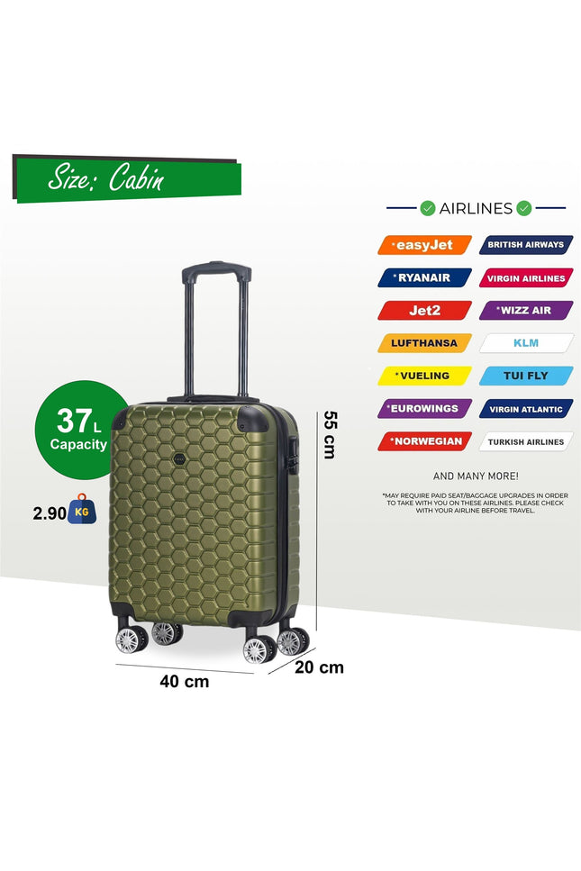 Noda Cabin Hard Shell Suitcase in Green
