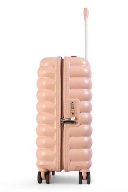 Hard Shell Cabin 37 x 22 x 55 cm Pink TSA Secure Luggage Suitcase Suitable for Easyjet, Ryanair