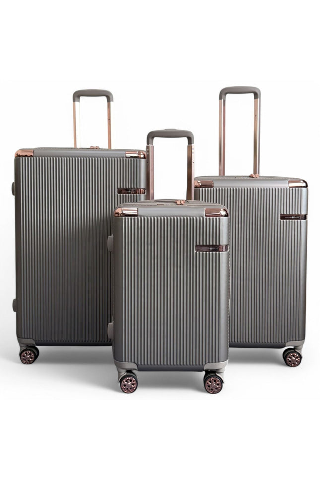 Cowra Set of 3 Hard Shell Suitcase in Champagne ( Beige )