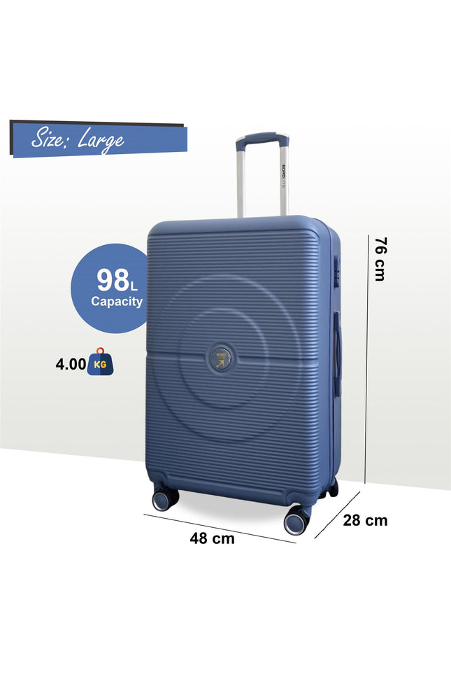 Seto Large Hard Shell Suitcase in Light Blue