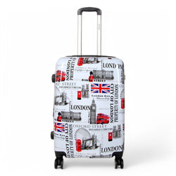 Cooma Medium Hard Shell Suitcase London in Black Flower