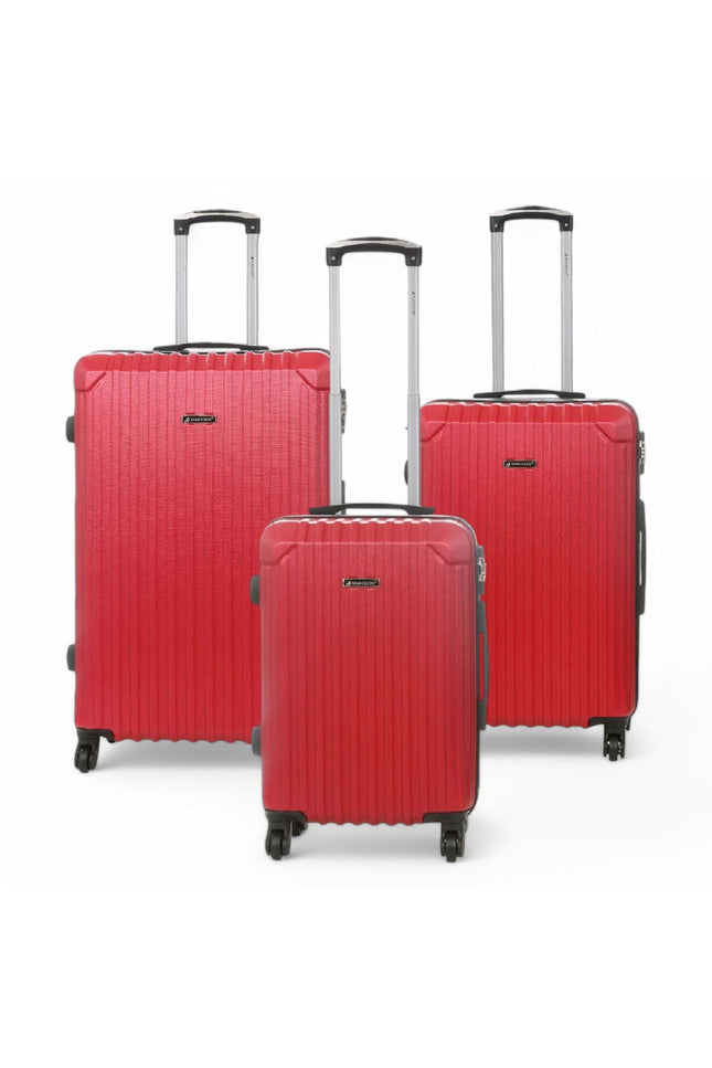 Corowa Set of 3 Hard Shell Suitcase in Red
