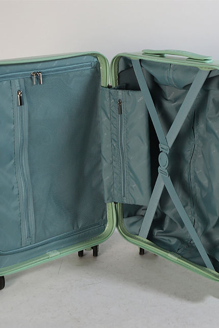 Hard Shell Cabin 44 x 22 x 38 cm Green TSA Secure Luggage Suitcase Suitable for Easyjet, Ryanair