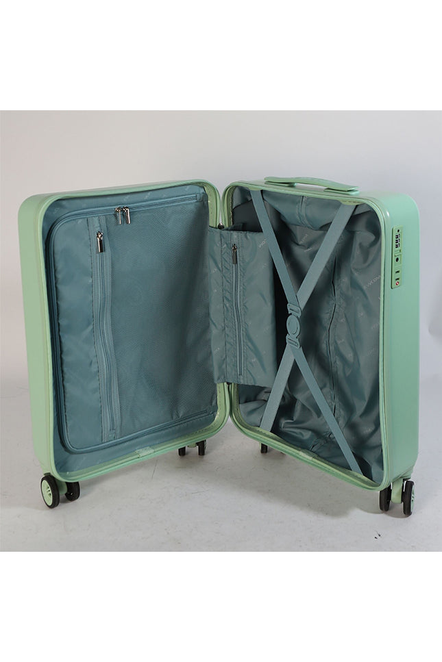 Hard Shell Cabin 44 x 22 x 38 cm Green TSA Secure Luggage Suitcase Suitable for Easyjet, Ryanair
