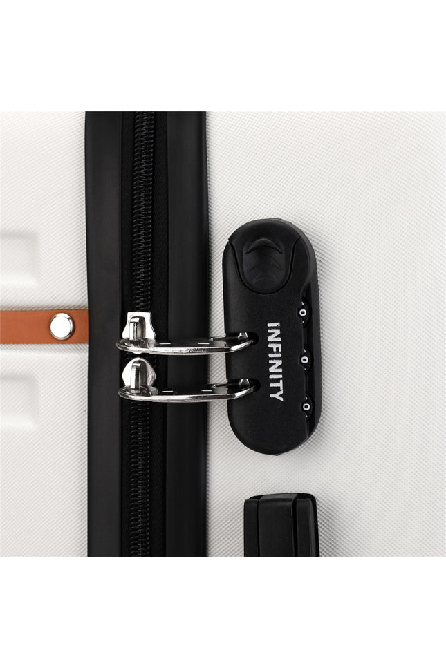 Calgary Set of 3 Hard Shell Suitcase in Cream White