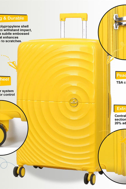 Balranald Medium Hard Shell Suitcase in Yellow