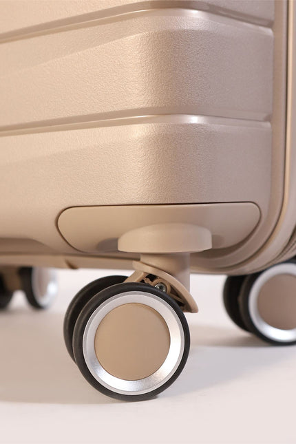 Forster Large Hard Shell TSA Suitcase in Champagne Beige