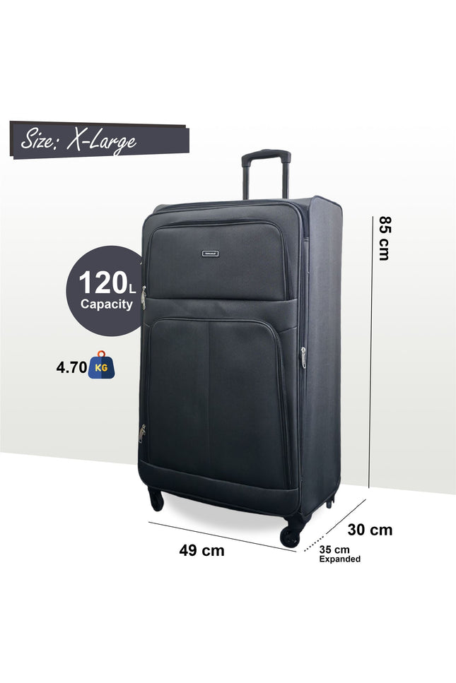 Tahara X-Large Soft Shell Suitcase in Grey