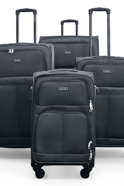 Tahara Set of 4 Soft Shell Suitcase in Grey