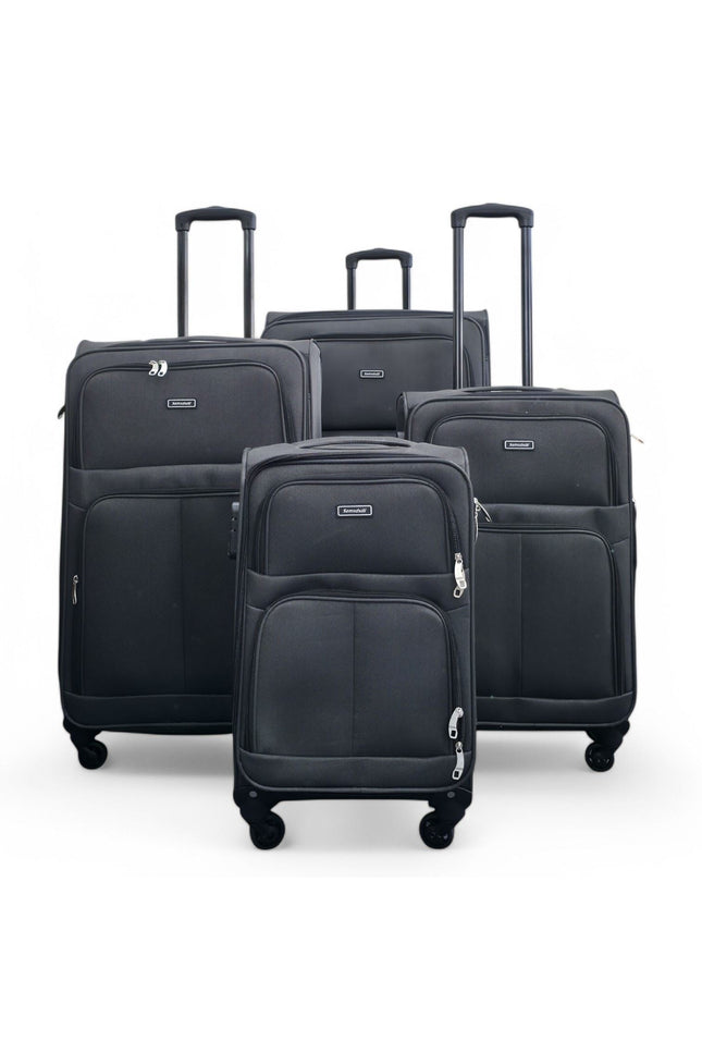 Tahara Set of 4 Soft Shell Suitcase in Grey