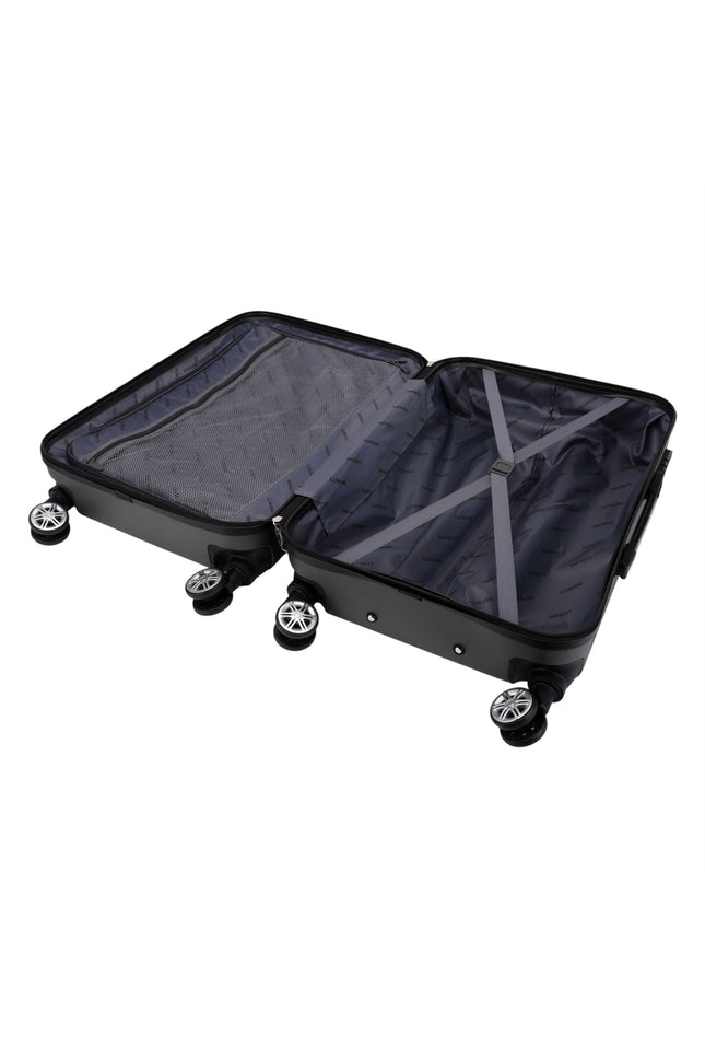 Calgary Set of 3 Hard Shell Suitcase in Charcoal Black