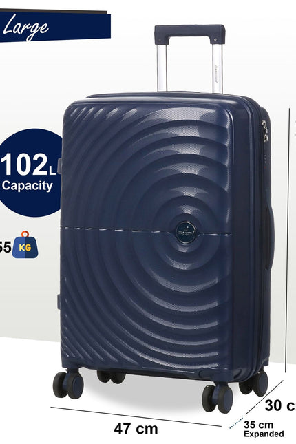 Balranald Large Hard Shell Suitcase in Dark Blue