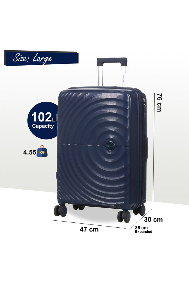 Balranald Large Hard Shell Suitcase in Dark Blue