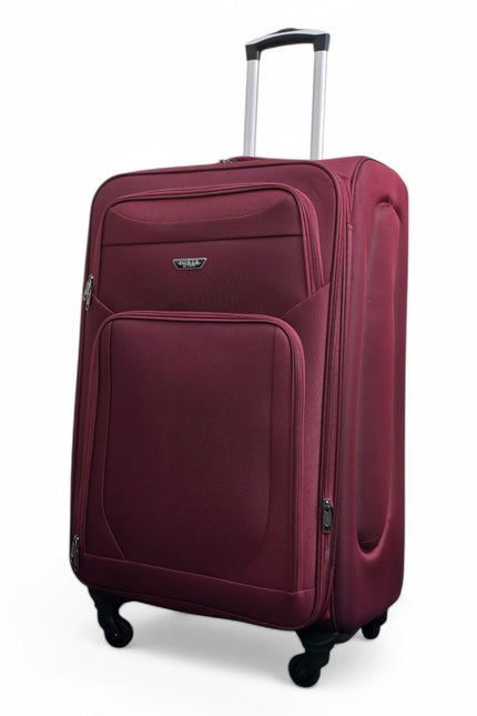 Nagoya Large Soft Shell Suitcase in Wine