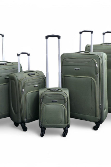Nagoya Set of 5 Soft Shell Suitcase in Khaki