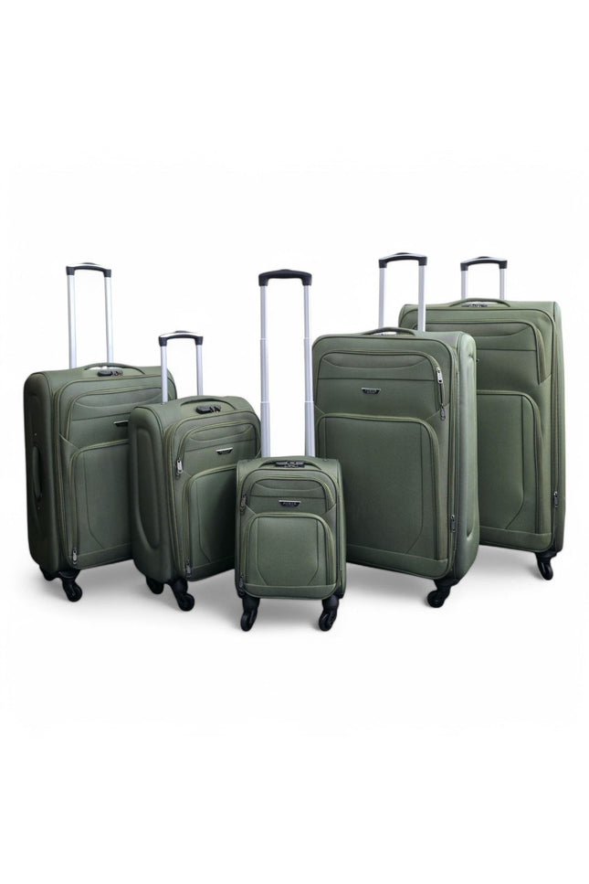Nagoya Set of 5 Soft Shell Suitcase in Khaki