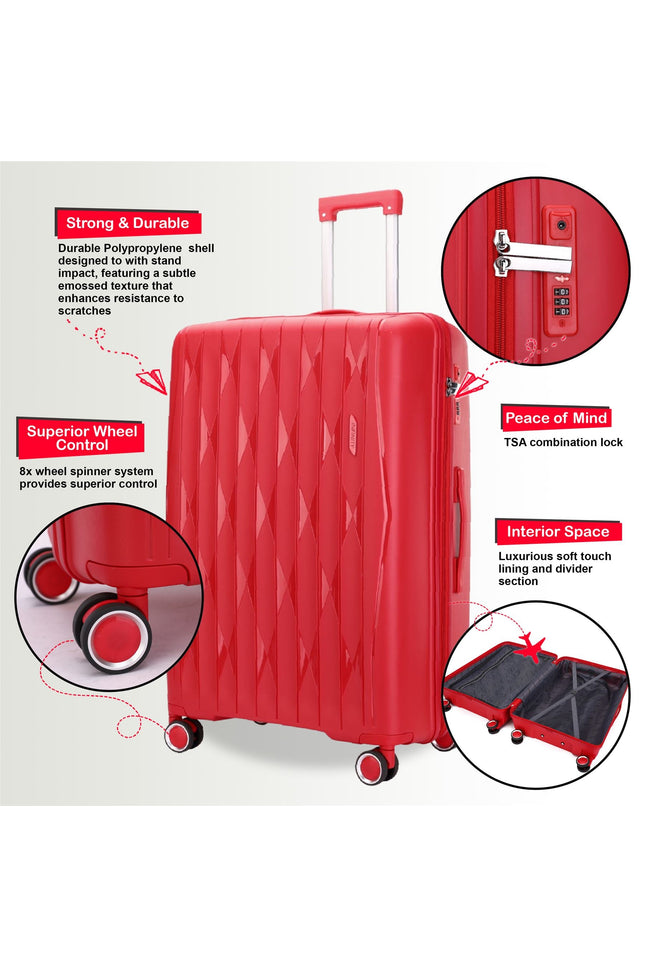 Burnaby Medium Hard Shell Suitcase in Red
