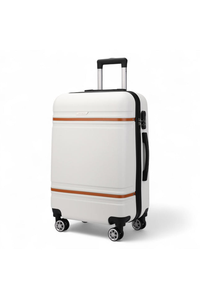 Calgary Large Hard Shell Suitcase in Cream White