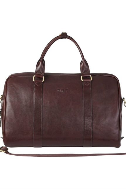 Vintage Genuine Leather Brown Holdall Duffle Gym Travel Bag - Atlas