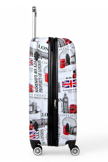 Cooma Large Hard Shell Suitcase London in Black Flower