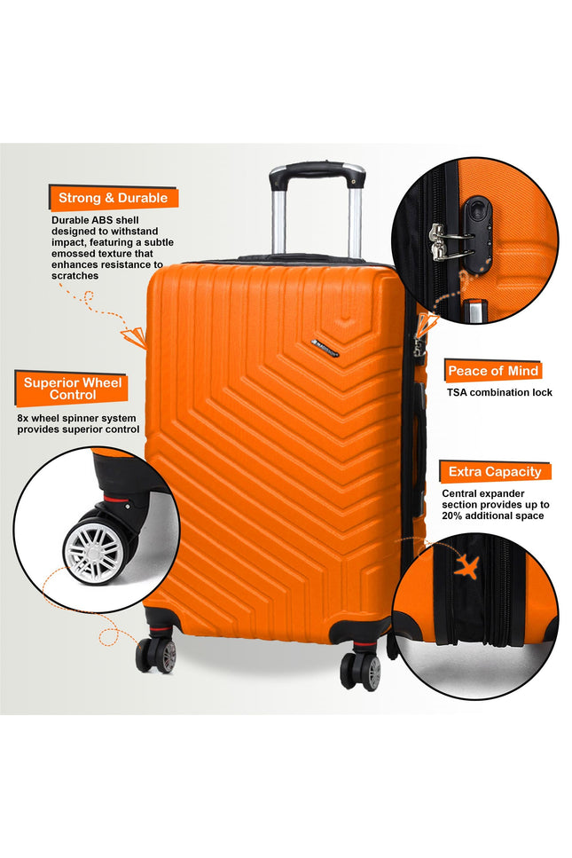 Bega Large Hard Shell Suitcase in Orange