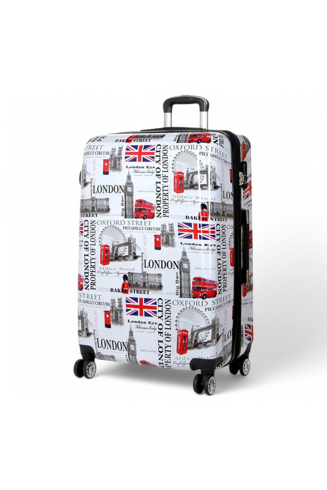 Cooma Large Hard Shell Suitcase London in Black Flower