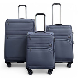 Corby Set of 3 Soft Shell Suitcase in Grey
