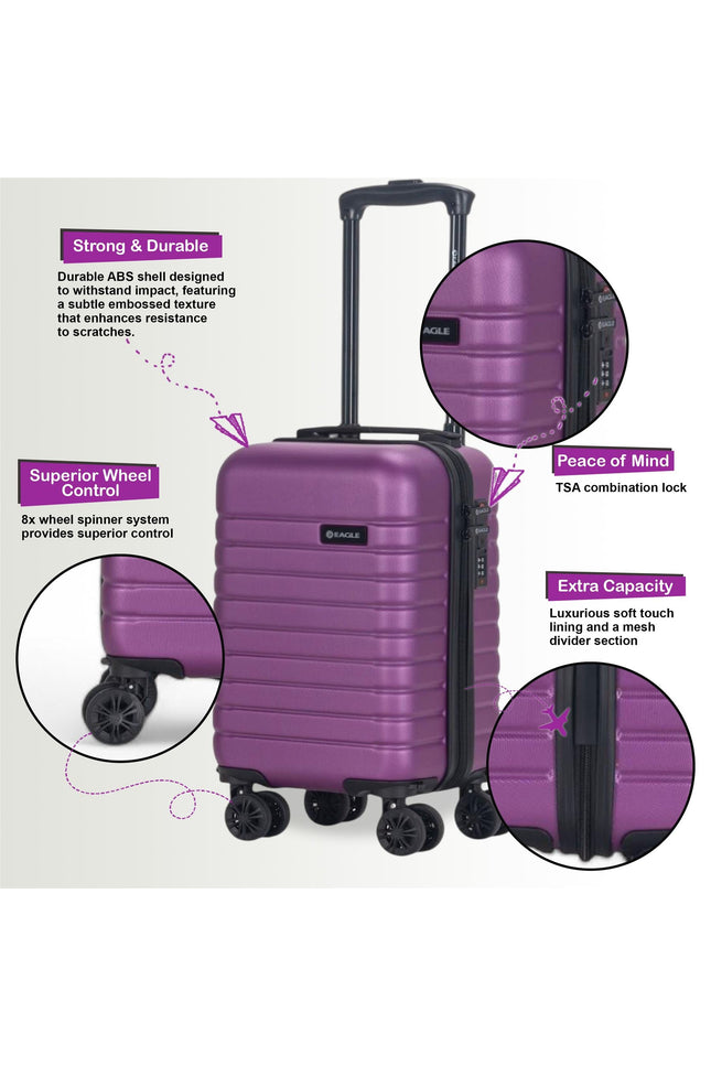 Koga Underseat Hard Shell Suitcase in Purple