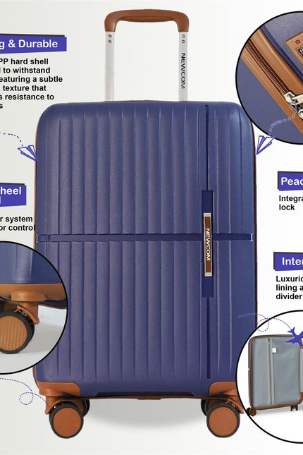 Corowa Cabin Hard Shell Suitcase in Teal Blue