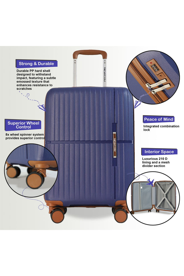 Corowa Cabin Hard Shell Suitcase in Teal Blue