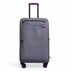 Handa Medium Soft Shell Suitcase in Grey