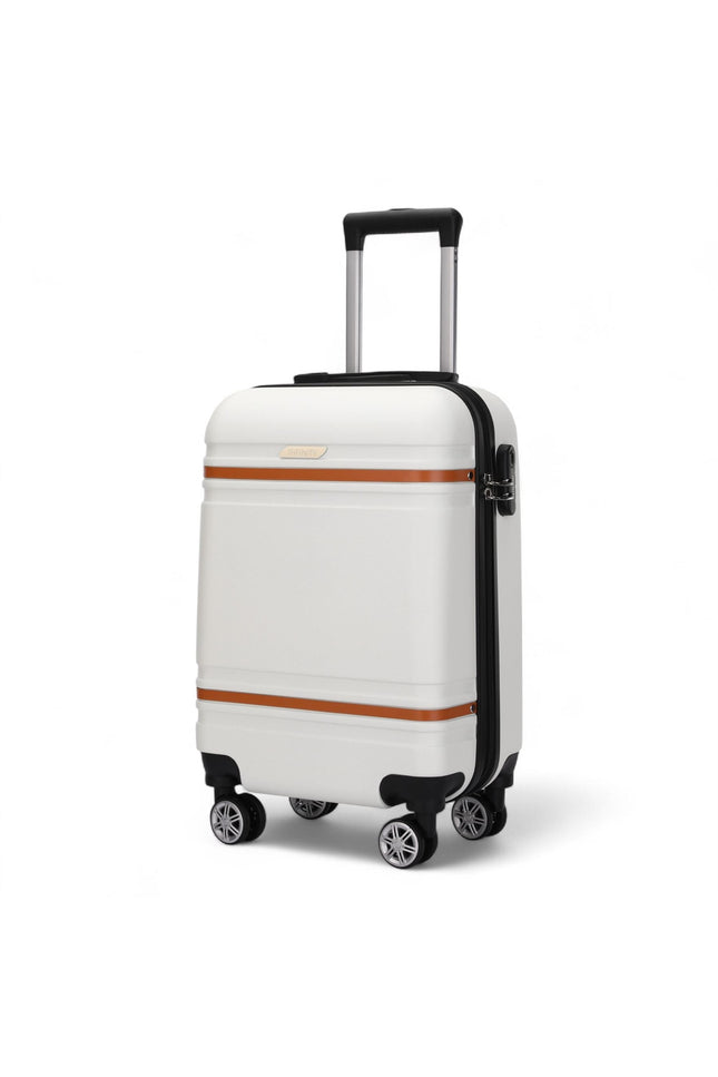 Calgary Cabin Hard Shell Suitcase in Cream White