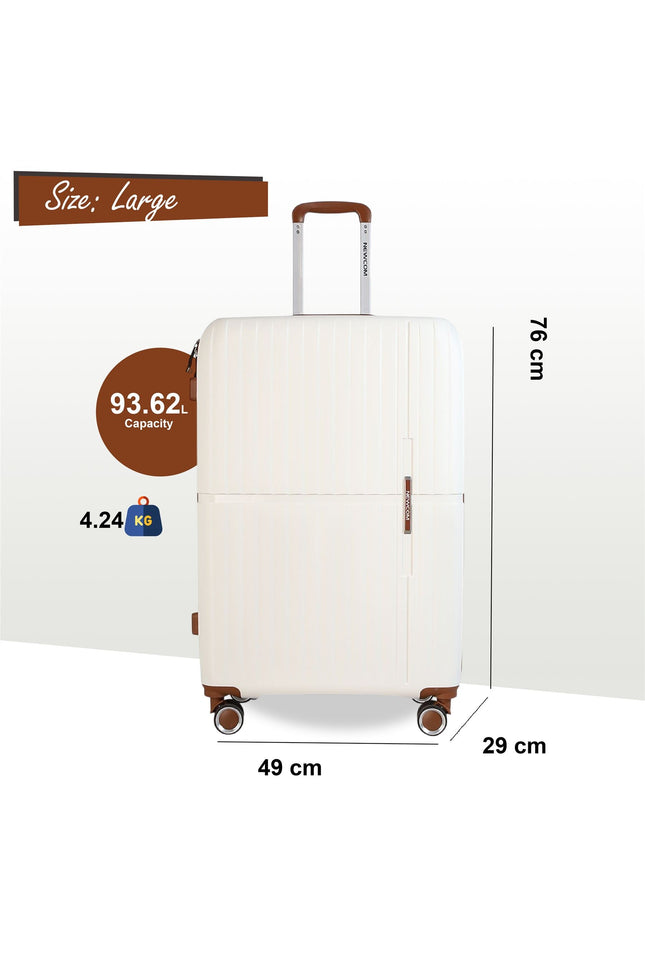 Corowa Large Hard Shell Suitcase in White