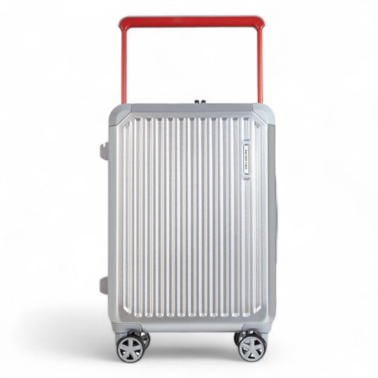 Hard Shell Silver Rimowa Inspired TSA Cabin Luggage Suitcase Durable Spinner Carry-On