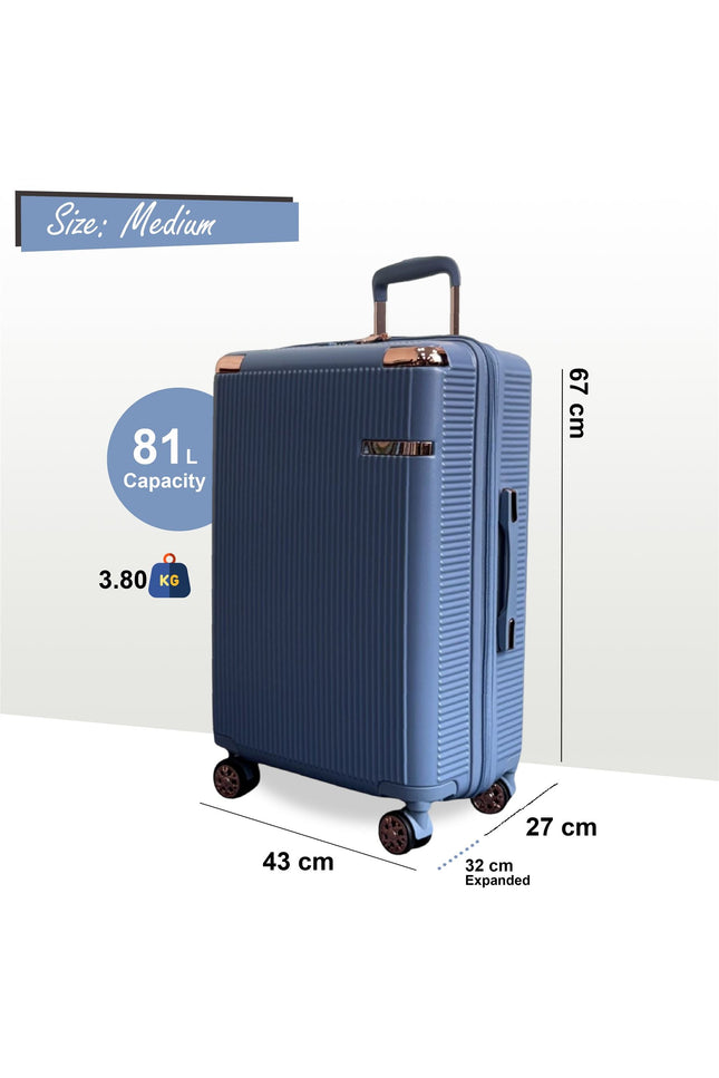 Cowra Medium Hard Shell Suitcase in Blue