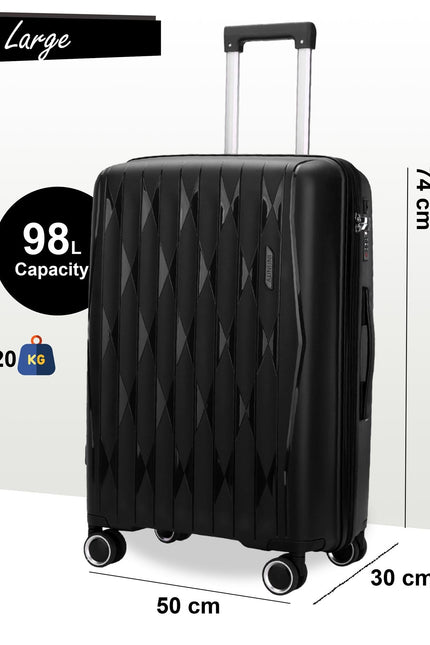 Burnaby Large Hard Shell Suitcase in Black