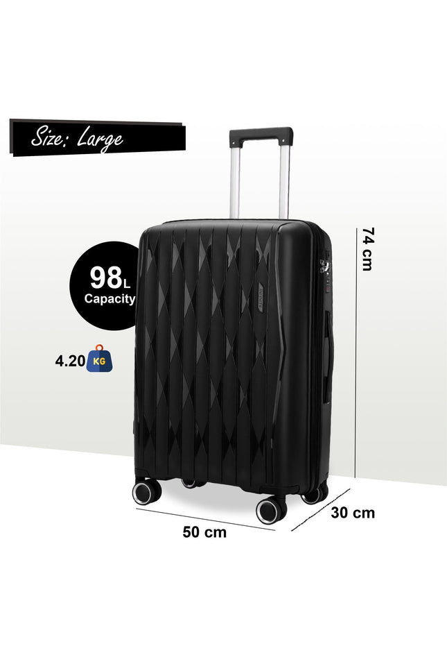 Burnaby Large Hard Shell Suitcase in Black
