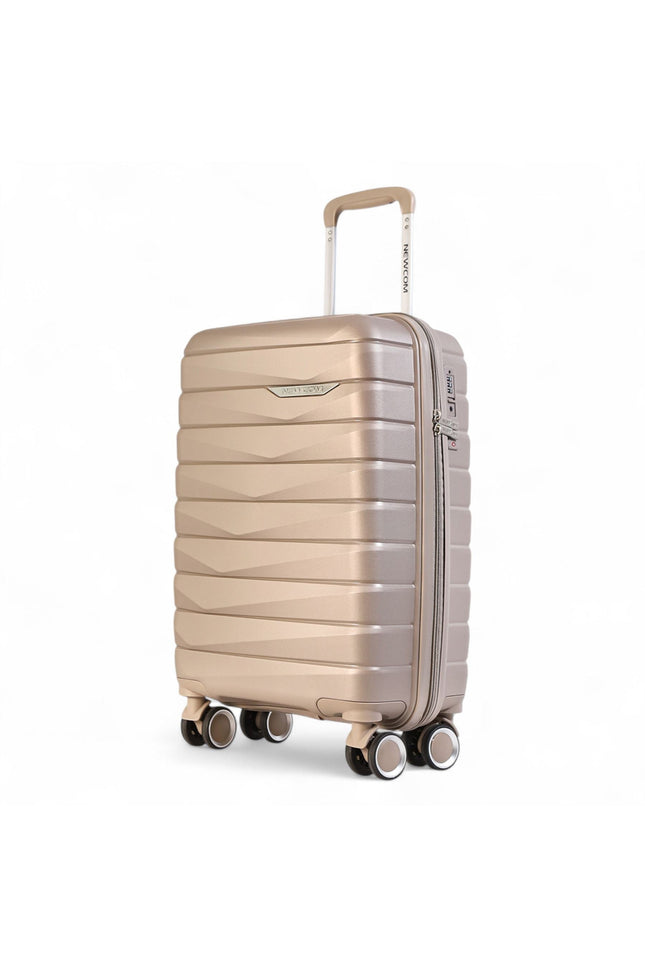 Forster Large Hard Shell TSA Suitcase in Champagne Beige